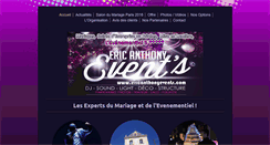 Desktop Screenshot of ericanthonyevents.com