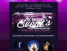 Tablet Screenshot of ericanthonyevents.com